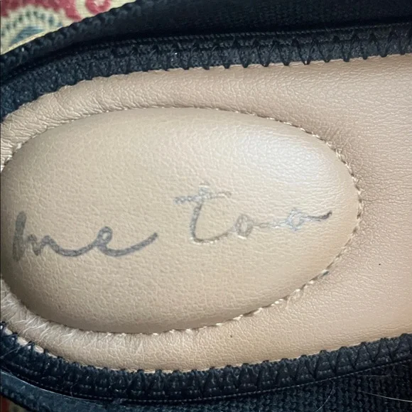 Mules canvas  slides ME TOO sz 9.5 cushion heels low wedge - Picture 7 of 9